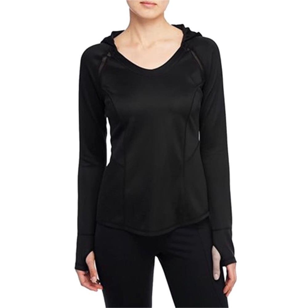 NYDJ City Sport Pullover Athletic Black Hoodie